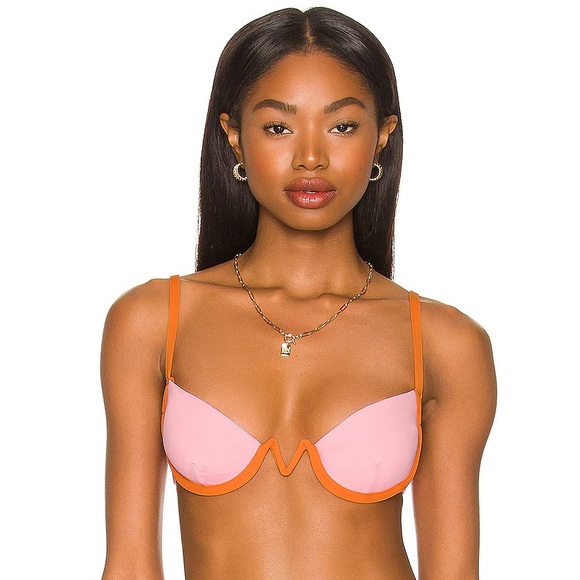 L*Space Nico Underwire Top Large Pink/Orange NWT - Picture 1 of 2